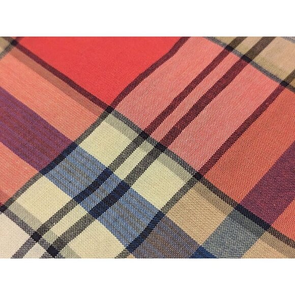 Janie And Jack Boys Size 3 Red Plaid Long Sleeve Button Up Shirt Roll Sleeve - Picture 4 of 13